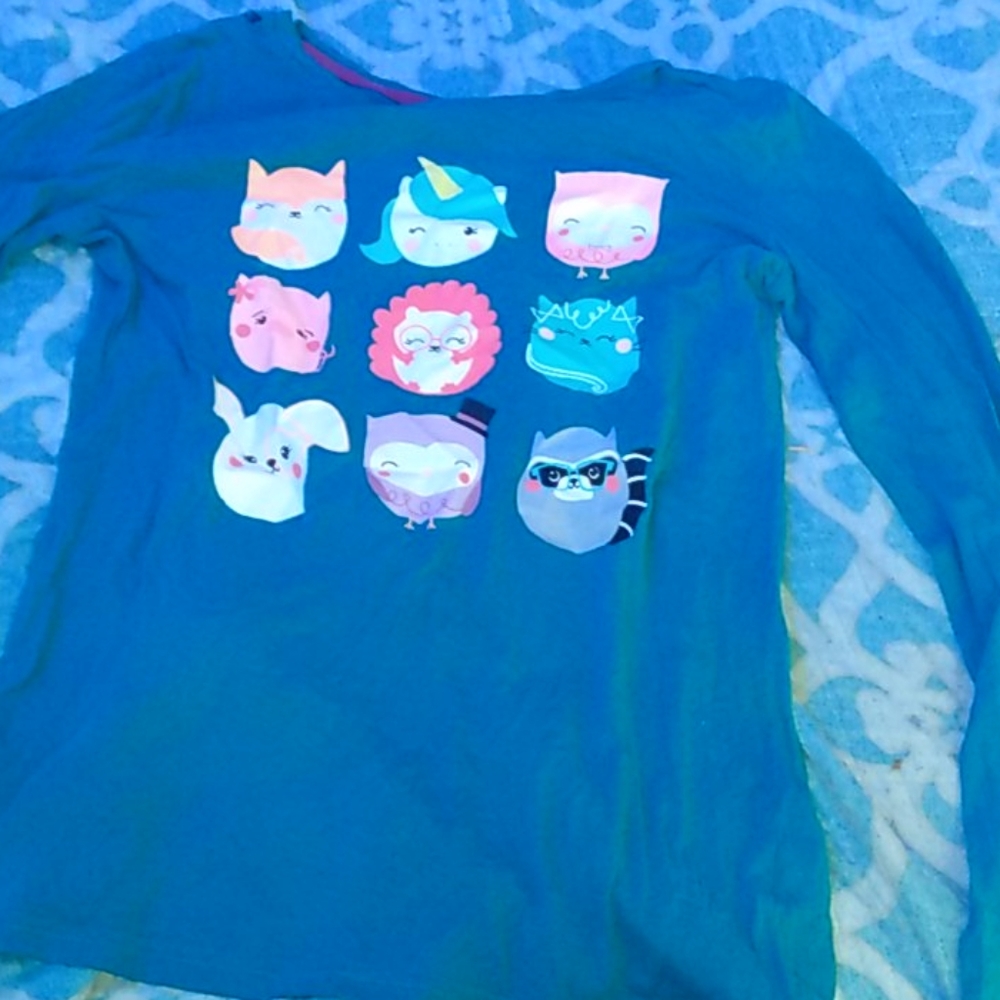 cute green long sleeve graphic tee with